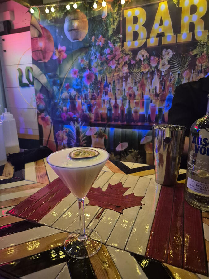 Pornstar Martini cocktail van mobiele cocktailbar