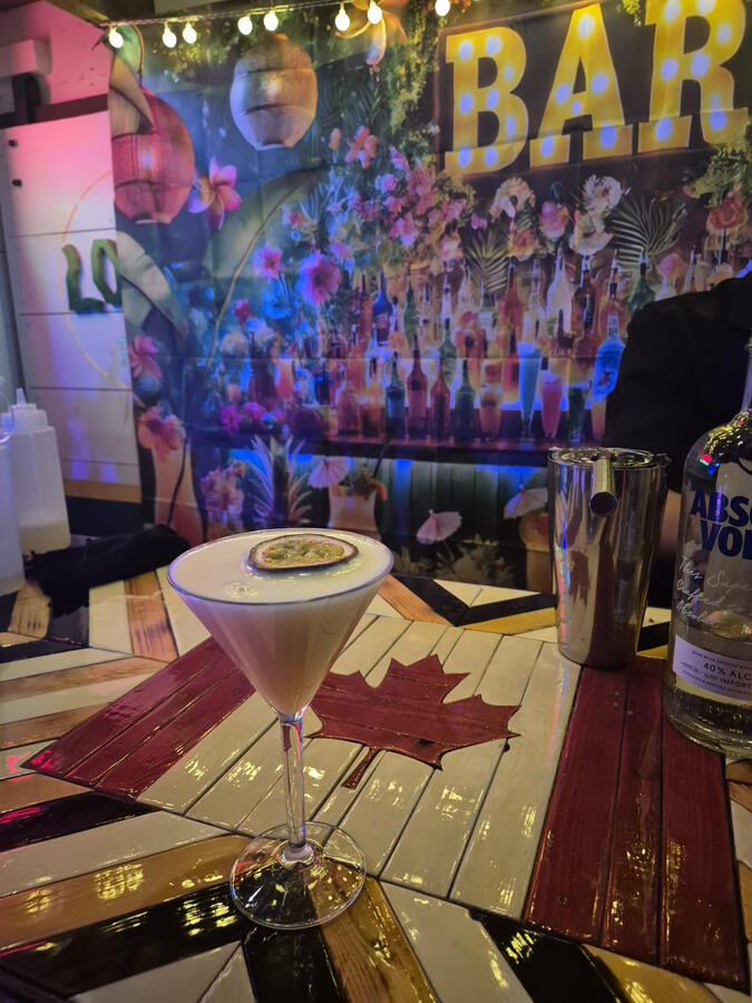 Pornstar Martini cocktail van mobiele cocktailbar